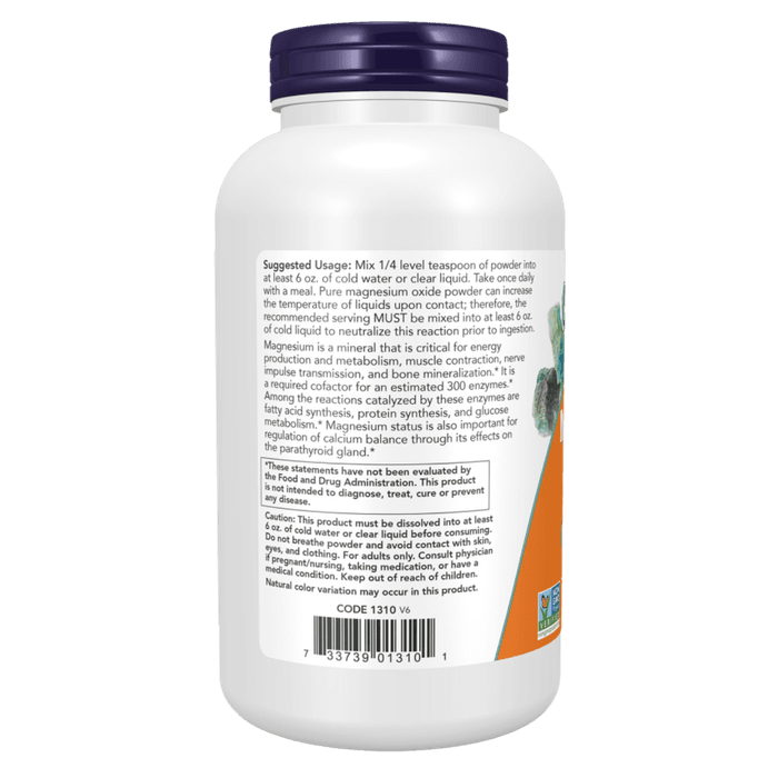 NOW Magnesium Oxide Pulver