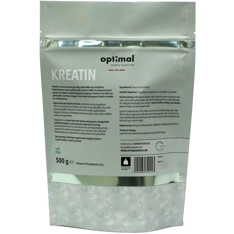 Optimal Nordic Nutrition Kreatin Monohydrat