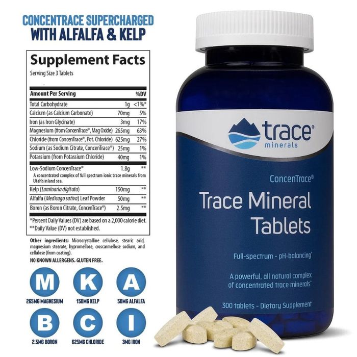Trace Minerals ConcenTrace Spormineral Tabletter