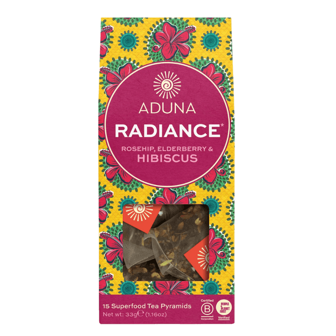 Hovedbilde Aduna Radiance Te med Hibiscus, Rosenrot og Aloe ...