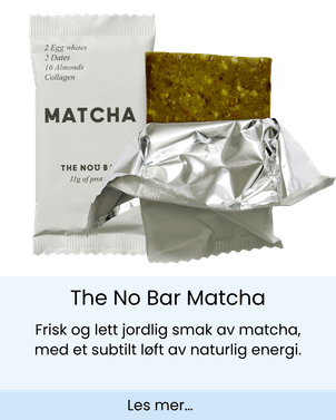 Proteinbar med rene ingredienser fra The No Bar med smak av matcha