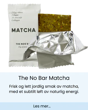 Proteinbar med rene ingredienser fra The No Bar med smak av matcha